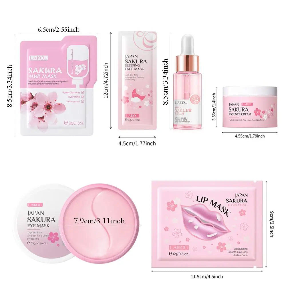 14pcs Sakura face Cleansing set